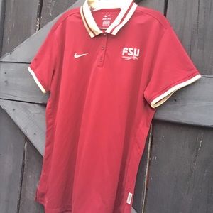 Women’s Size Large Nike Dry Fit FSU Polo Shirt FL